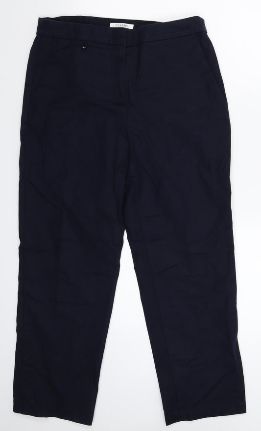 Marks and Spencer Womens Blue   Trousers  Size 10 L26 in