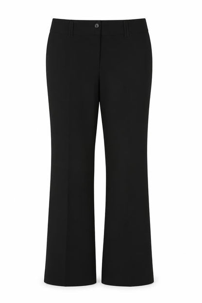 Front view of Papaya women’s black dress pants trousers, size UK 12, 30-inch leg