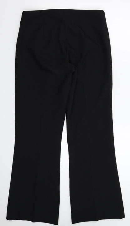 Back view of Papaya women’s black dress pants trousers, size UK 12, 30-inch leg