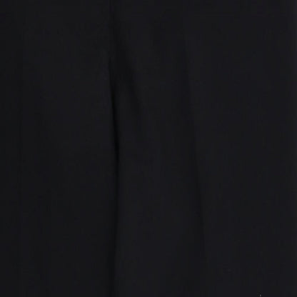Close-up detail of Papaya women’s black dress pants trousers, size UK 12, 30-inch leg
