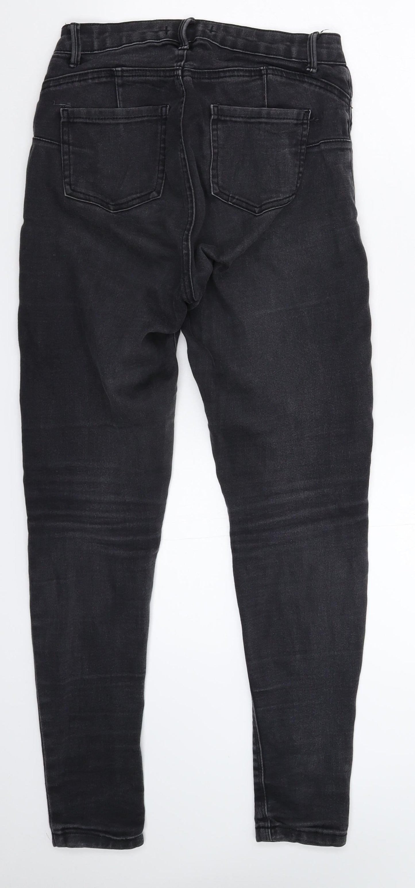 Denim & Co. Womens Black  Denim Jegging Jeans Size 8 L28 in