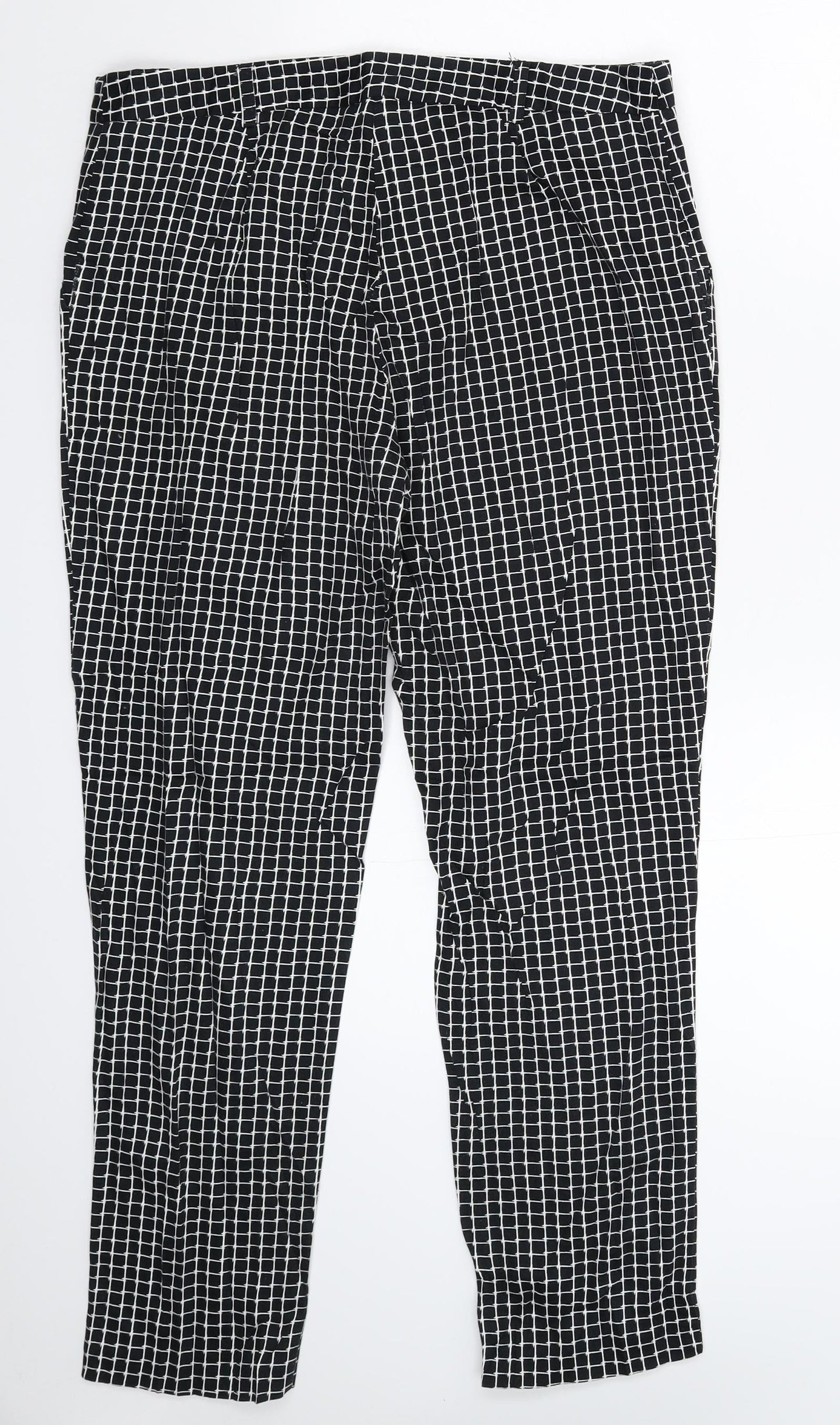 Atmosphere Womens Black Check  Trousers  Size 12 L27 in