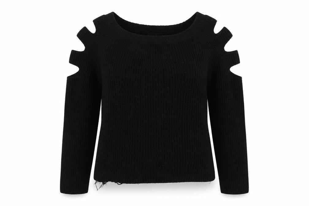 Select Womens Black  Knit Pullover Jumper Size 10