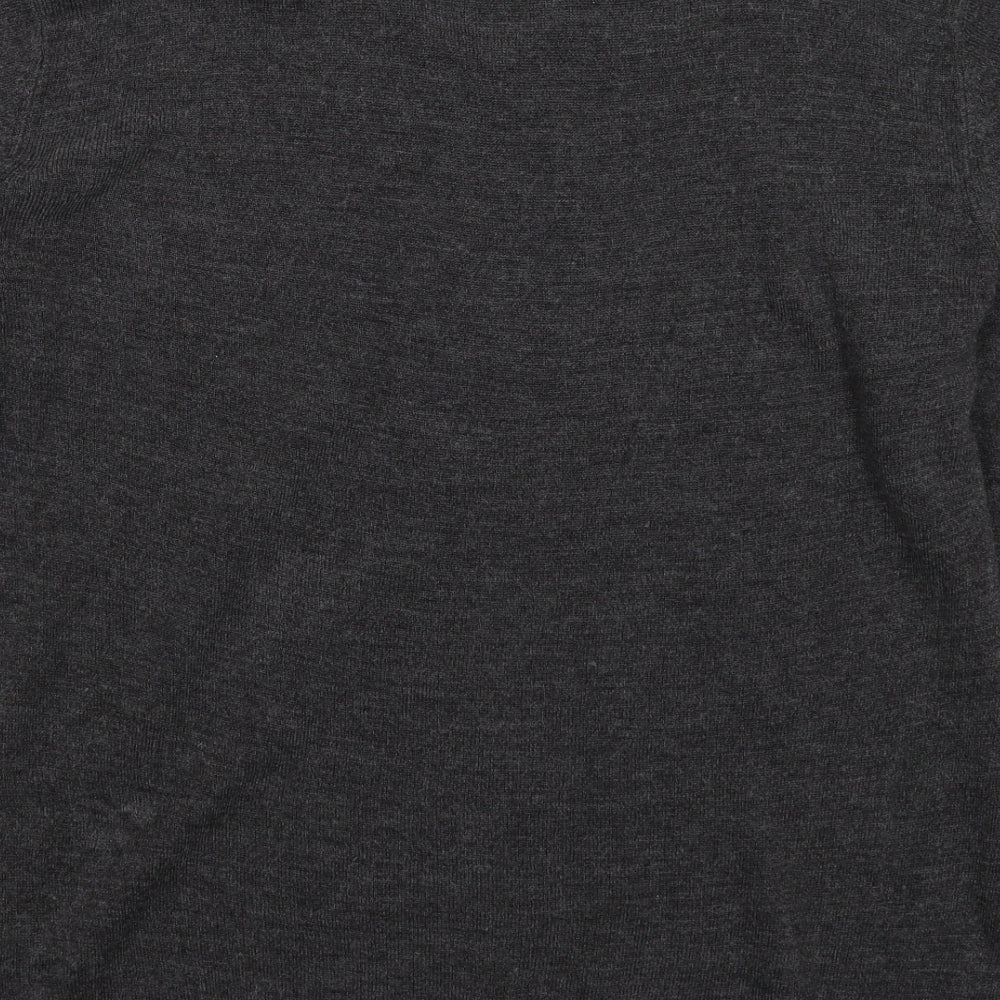 Easy Mens Grey  Knit Pullover Jumper Size L