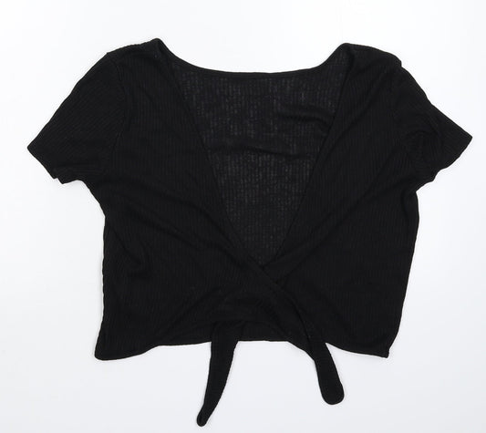 H&M Womens Black  Knit Cardigan Jumper Size M