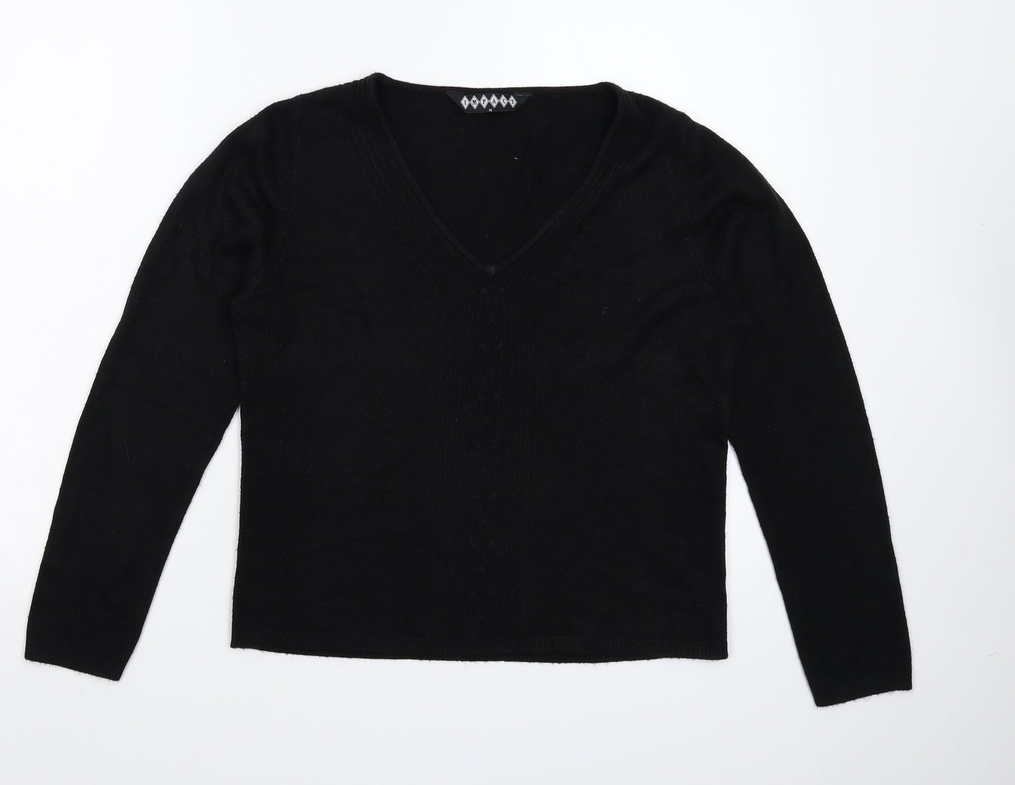 Impact Womens Black  Knit Pullover Jumper Size M