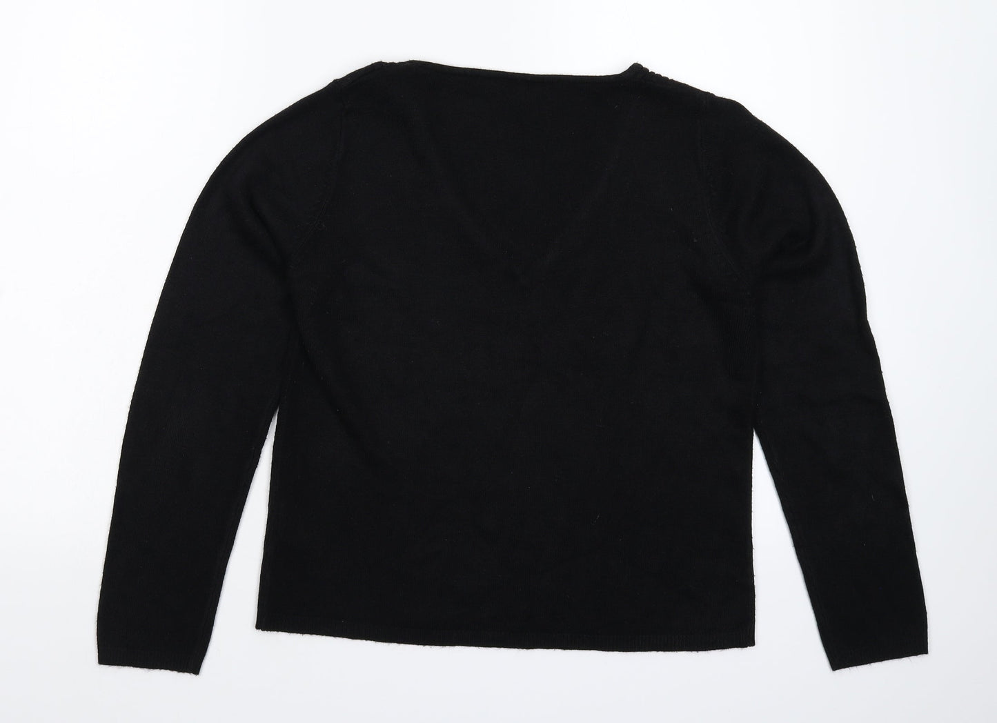 Impact Womens Black  Knit Pullover Jumper Size M