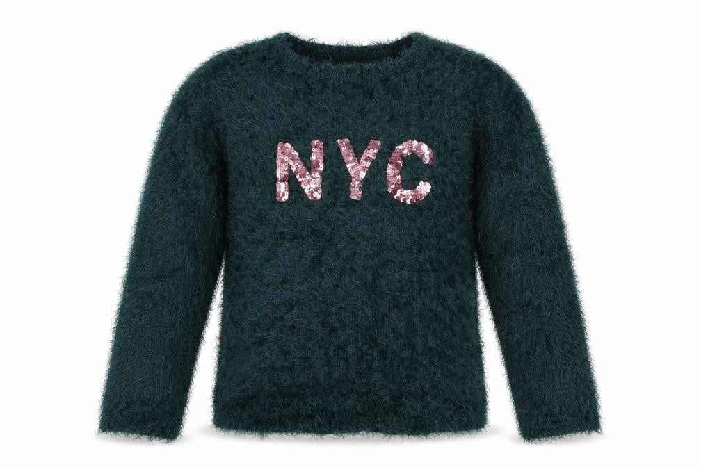 H&M Girls Green  Knit Pullover Jumper Size 9-10 Years