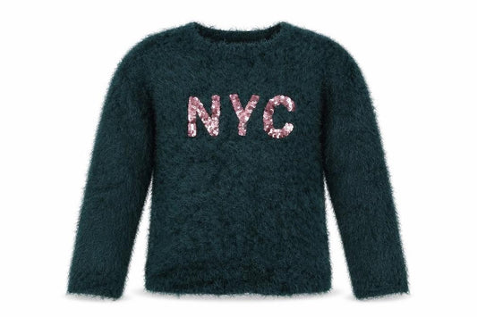 H&M Girls Green  Knit Pullover Jumper Size 9-10 Years