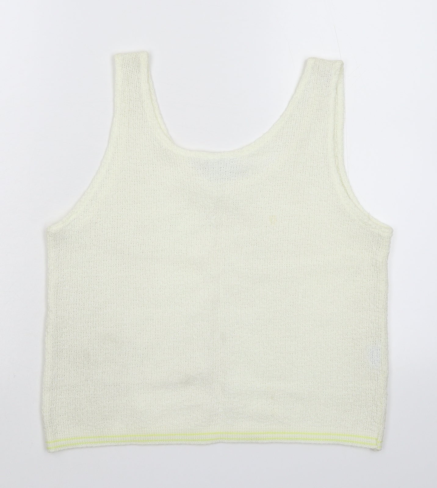 Pacific Womens White  Knit Basic Tank Size M