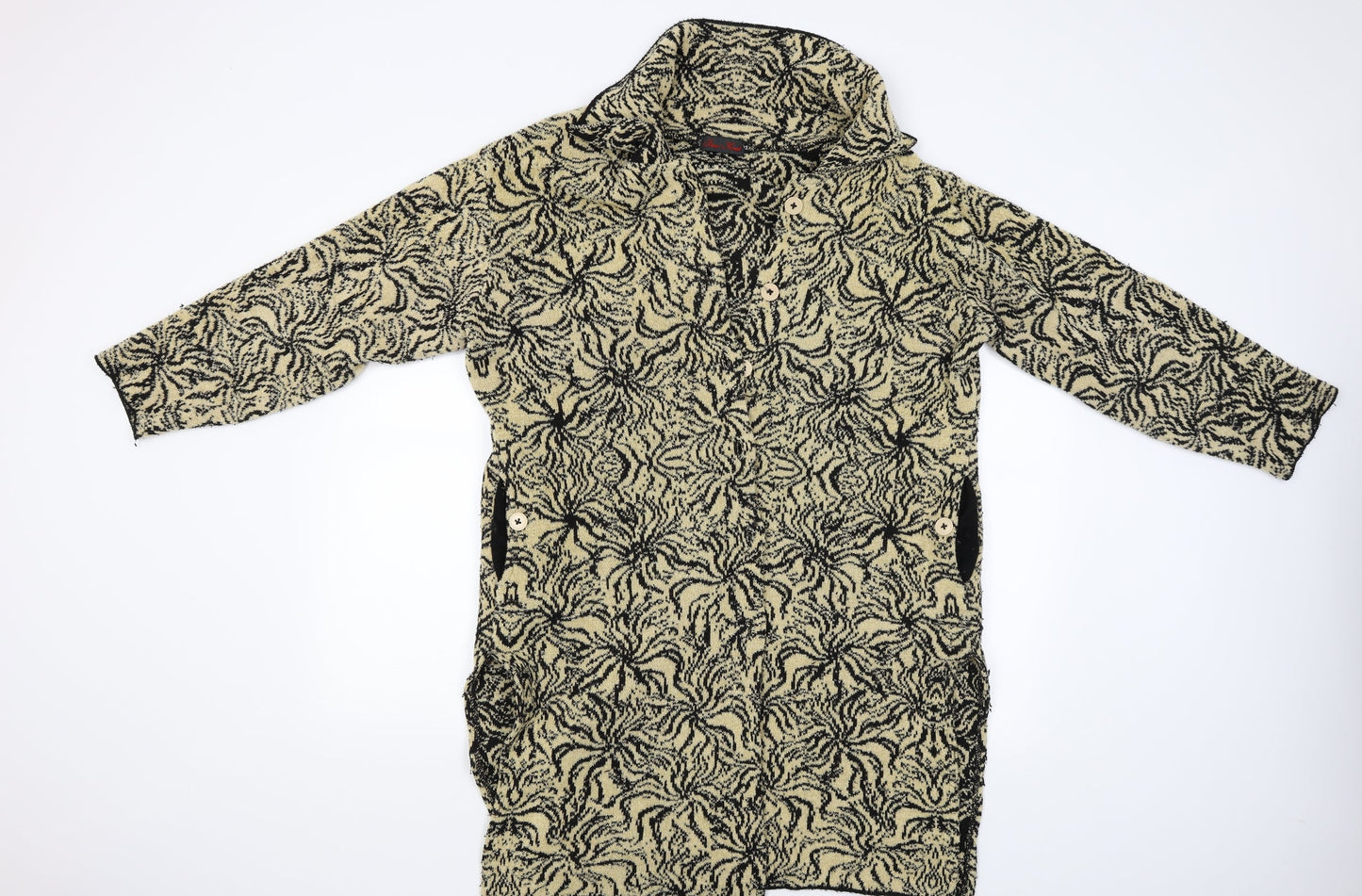 fax-knit Womens Gold   Jacket Coat Size M