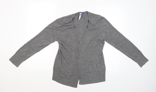 BHS Womens Grey   Cardigan Jumper Size 10