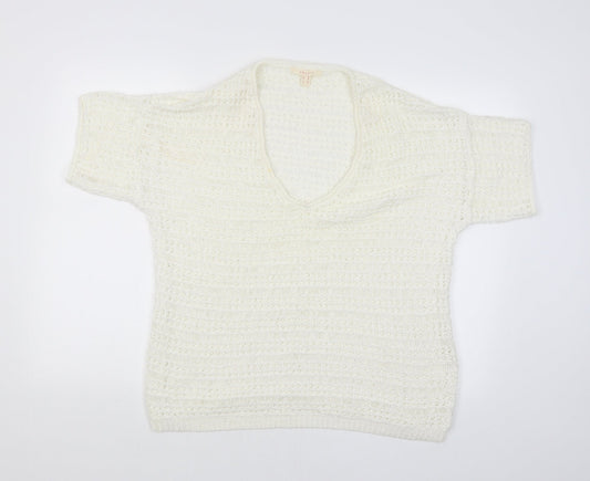 sprit Womens White   Cardigan Jumper Size M