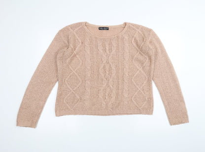 Preloved Select Womens Pink  Knit Pullover Jumper Size 10 - Front