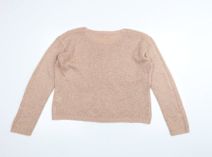 Preloved Select Womens Pink  Knit Pullover Jumper Size 10 - Back