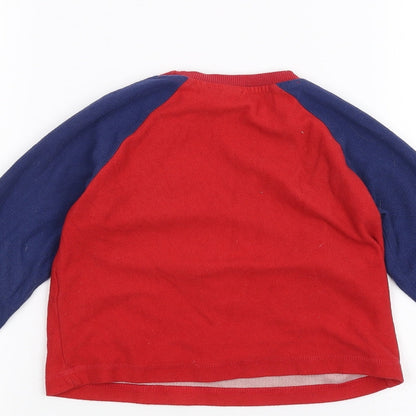 Brand and care label for Disney Baby Red jumper, size 18-24, Months - Disney