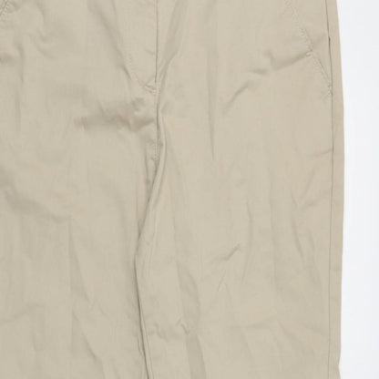 Close-up detail of Papaya women’s brown sweatpants, size UK 12, 26-inch leg