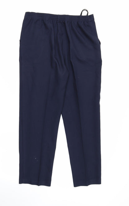 Back view of Papaya women’s black houndstooth trousers, size UK 10, 26-inch leg