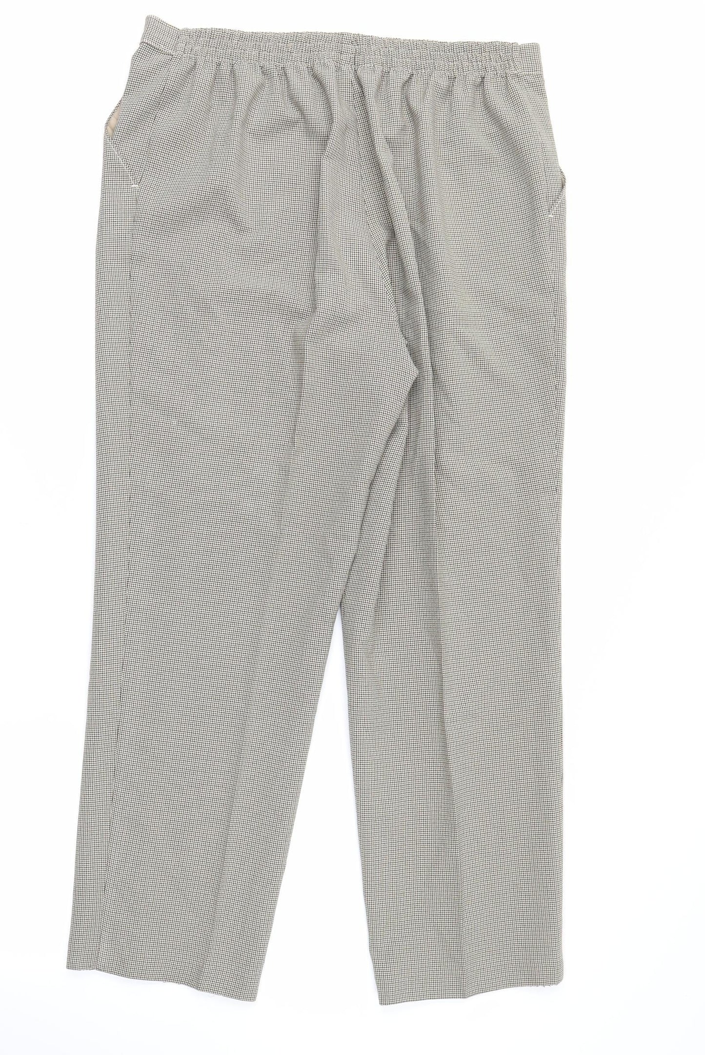 Marks and Spencer Womens Brown Argyle/Diamond  Trousers  Size 14 L27 in