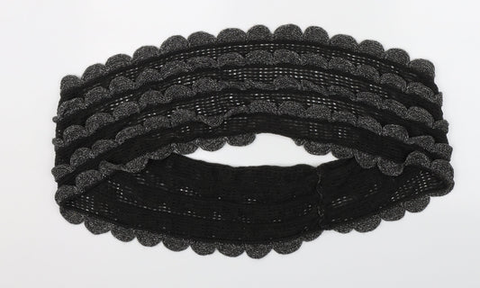 Preworn Womens Black  Knit  Scarf