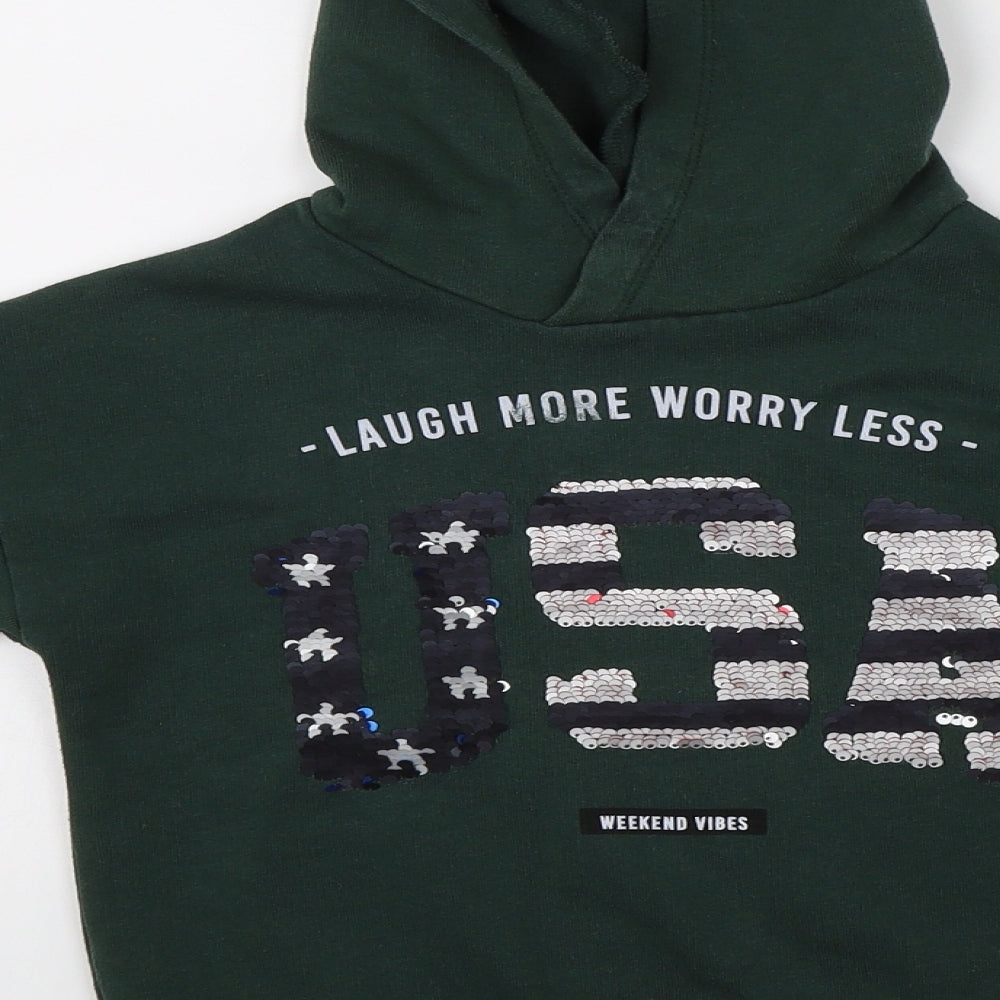 Oslo Boys Green   Pullover Hoodie Size S  - USA reversible
