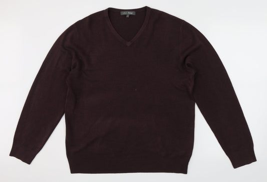 Marks & Spencer Mens Red   Pullover Jumper Size L
