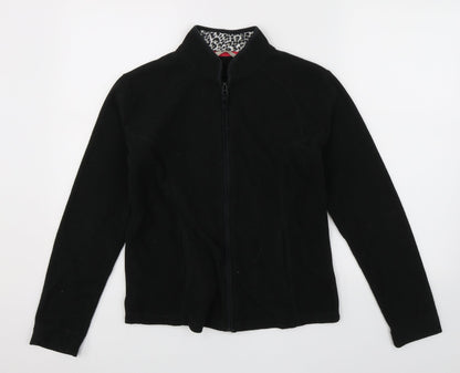 Tu Womens Black   Full Zip Jumper Size 8