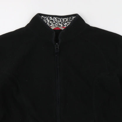 Tu Womens Black   Full Zip Jumper Size 8