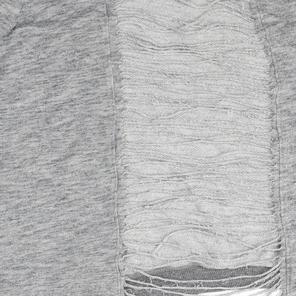 FOREVER 21 Womens Grey   Basic T-Shirt Size S  - distressed back