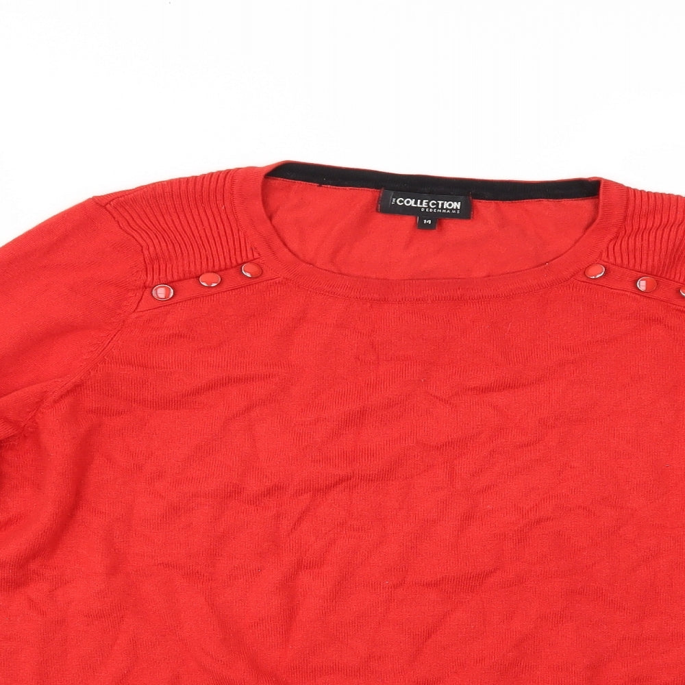 Debenhams Womens Red   Pullover Jumper Size 14