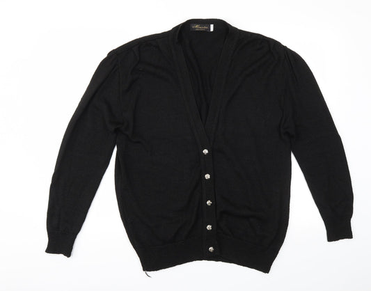 Minister Womens Black   Cardigan Jumper Size L