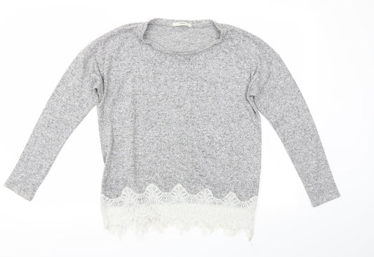 George Womens Grey   Pullover Jumper Size 10  - Lace
