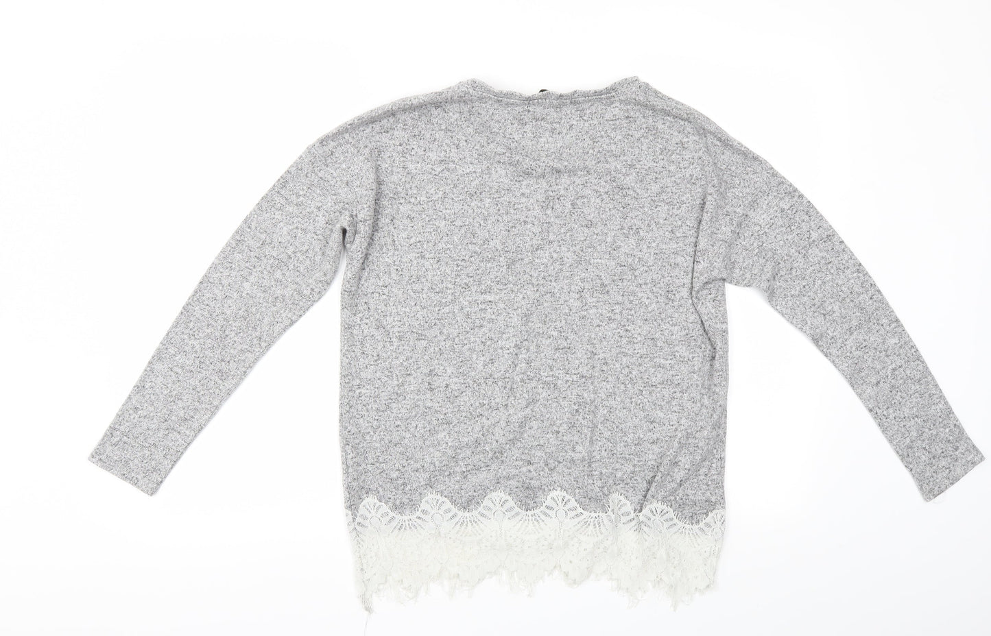 George Womens Grey   Pullover Jumper Size 10  - Lace