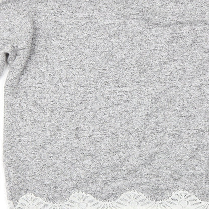 George Womens Grey   Pullover Jumper Size 10  - Lace