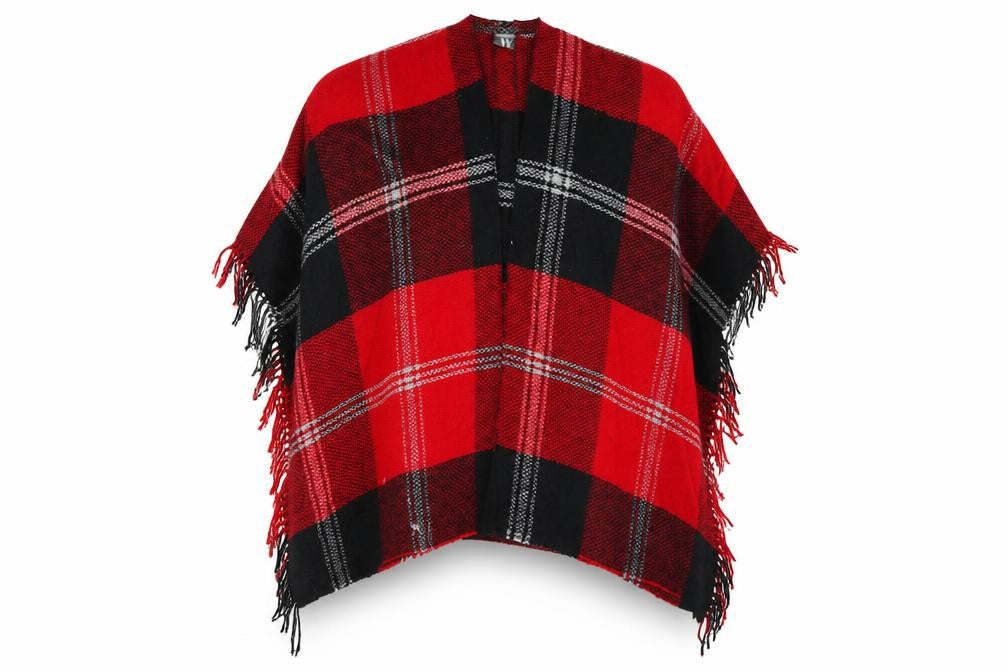 W Collection  Red Check Fleece  Shawl/Wrap