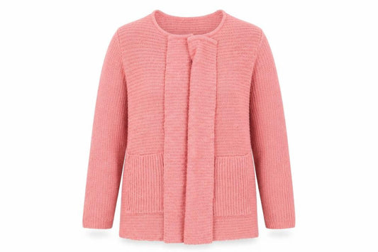 Dash Womens Pink  Knit Cardigan Jumper Size 14