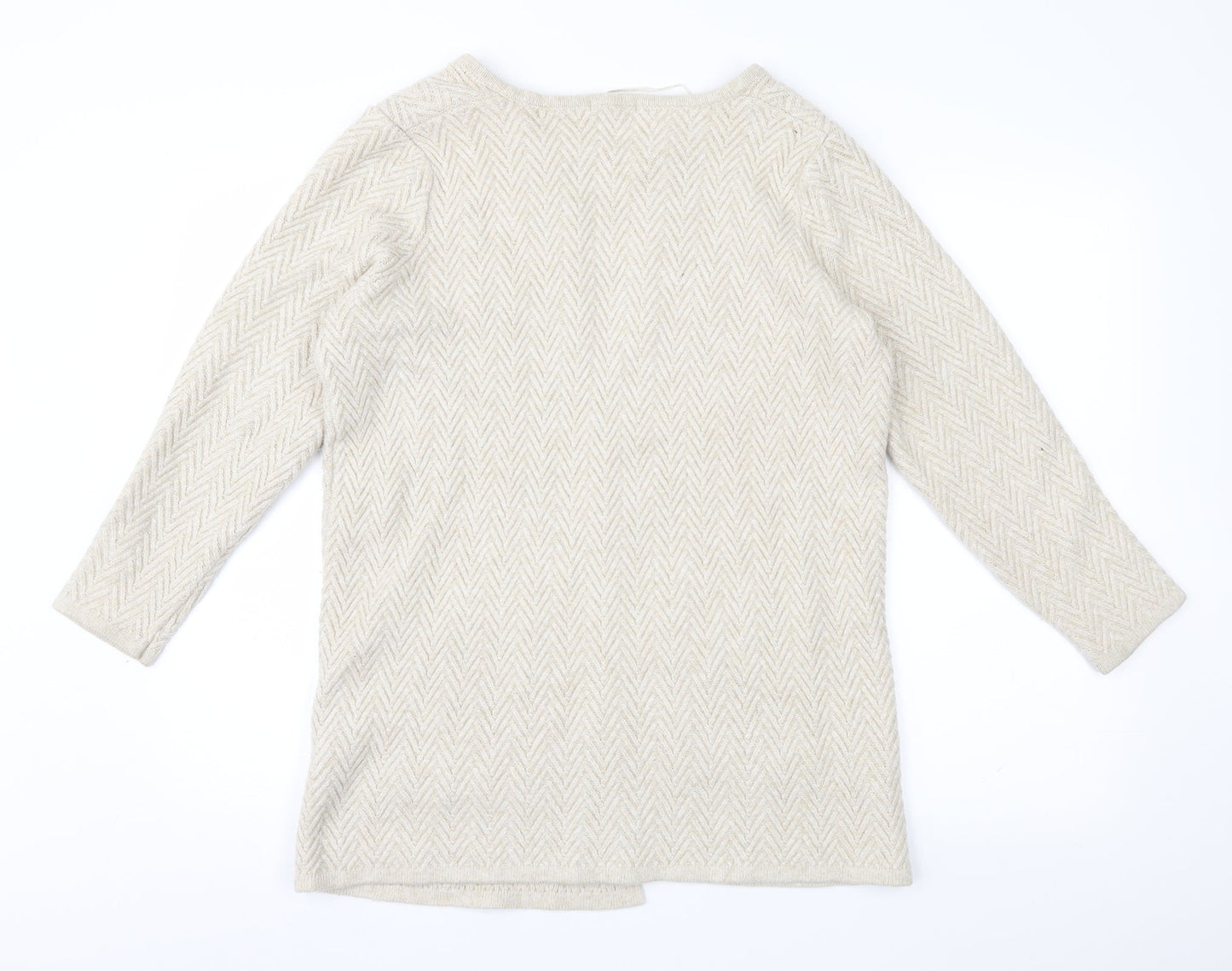 TU Womens Ivory  Knit Cardigan Jumper Size L
