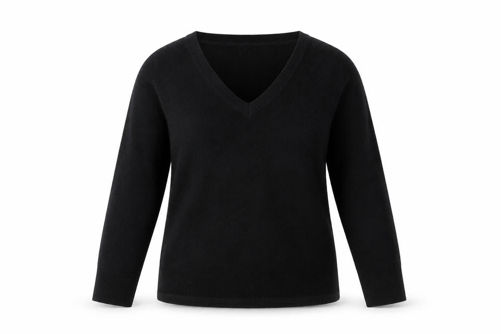 Happit Womens Black  Knit Pullover Jumper Size 14