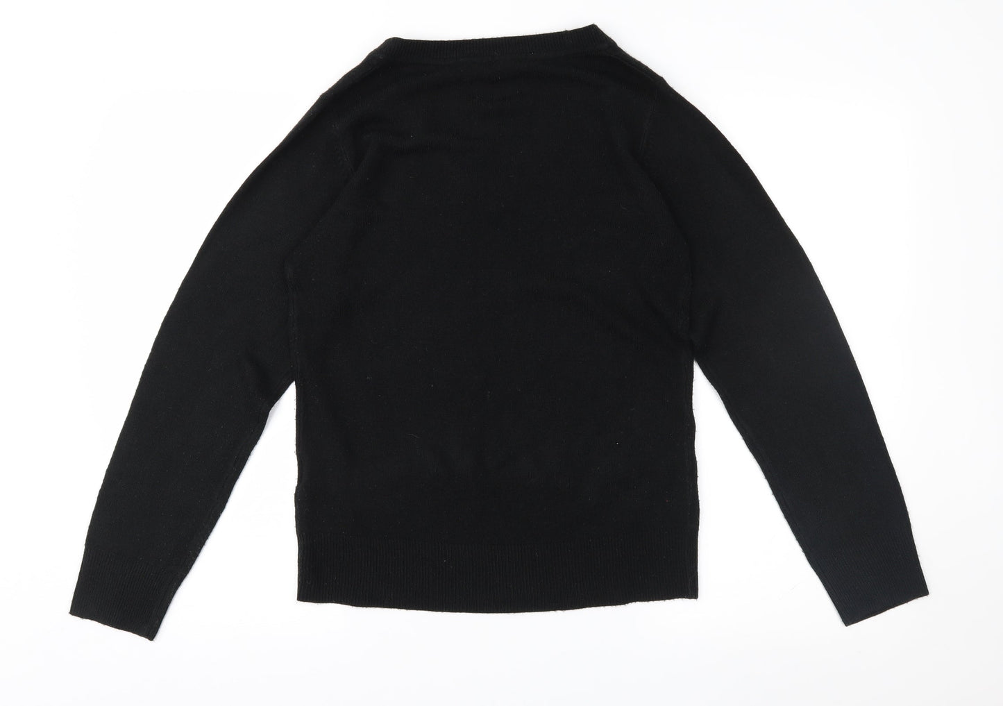 Happit Womens Black  Knit Pullover Jumper Size 14