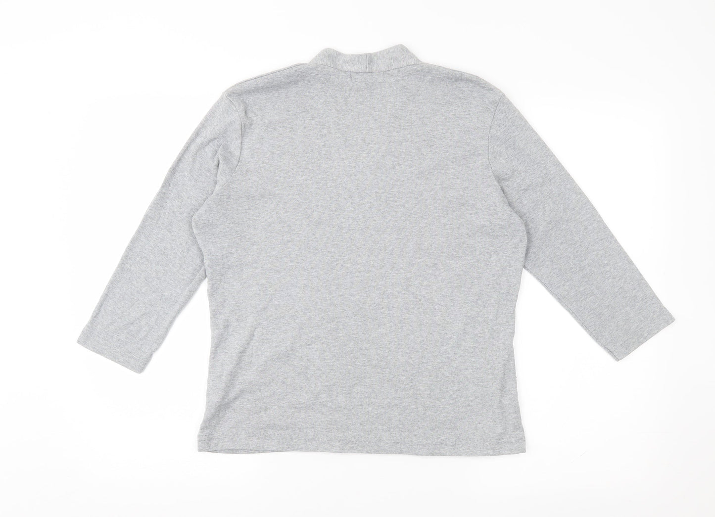 Viz a Viz Womens Grey  Jersey Pullover Sweatshirt Size 14