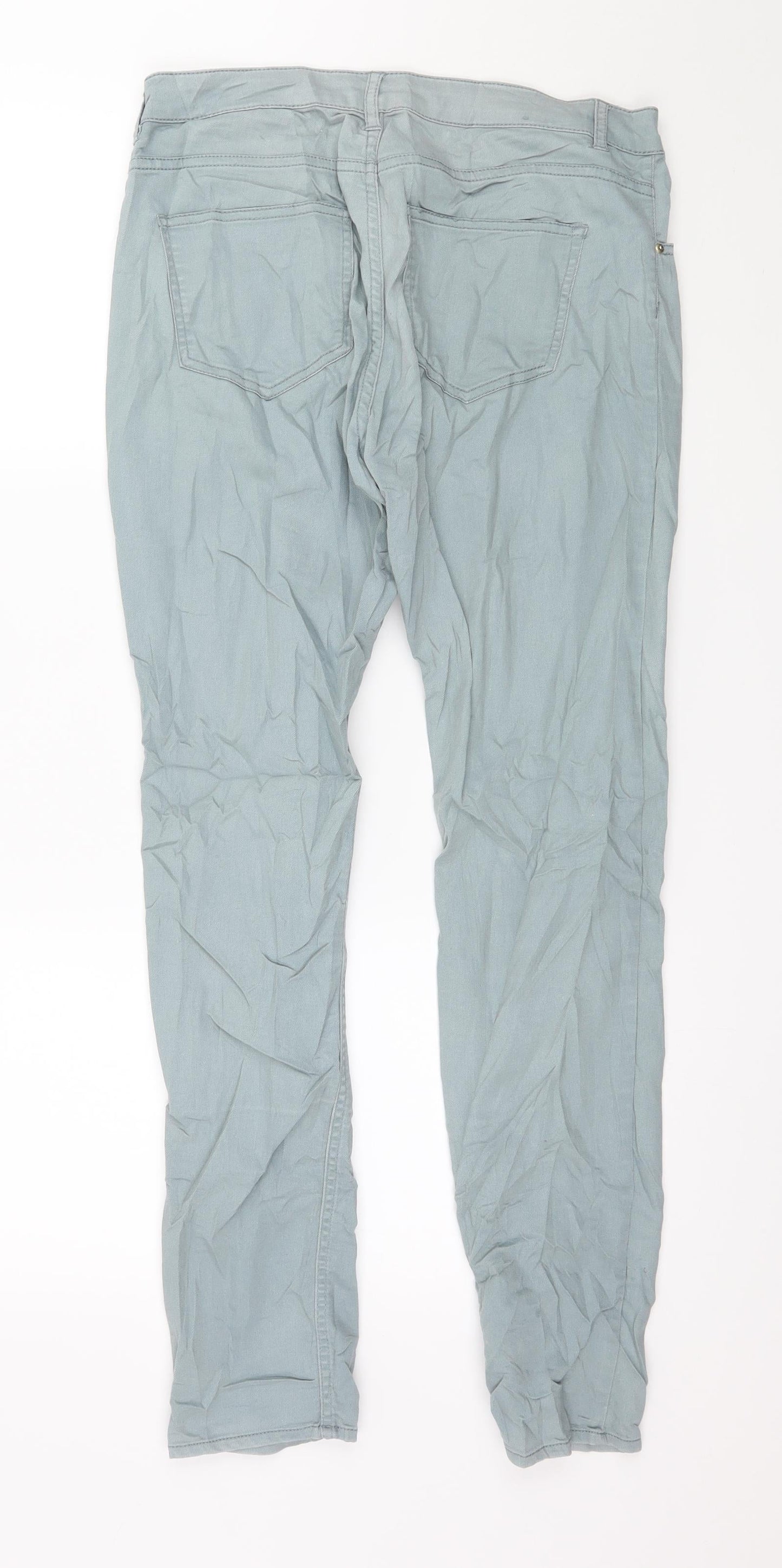 H&M Womens Blue  Denim Skinny Jeans Size 10 L29 in
