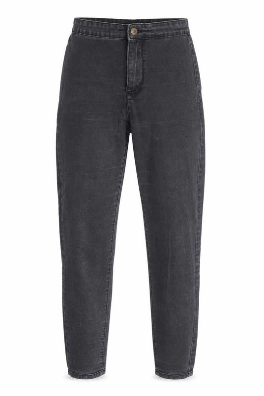 Front view of Denim & Co. women’s grey denim skinny jeans, size UK 8, 27-inch leg
