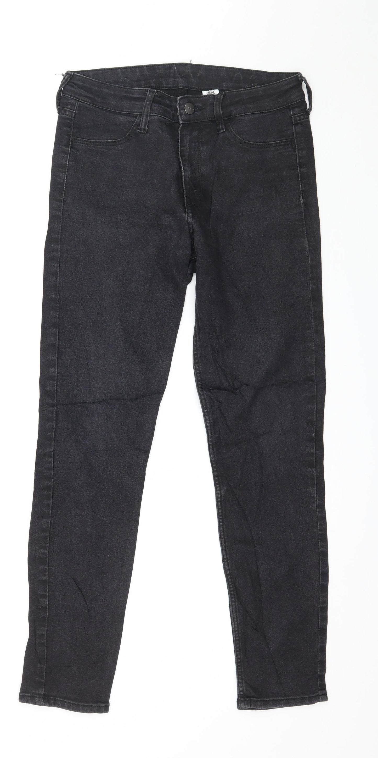 H&M Womens Black  Denim Skinny Jeans Size 27 in L28 in