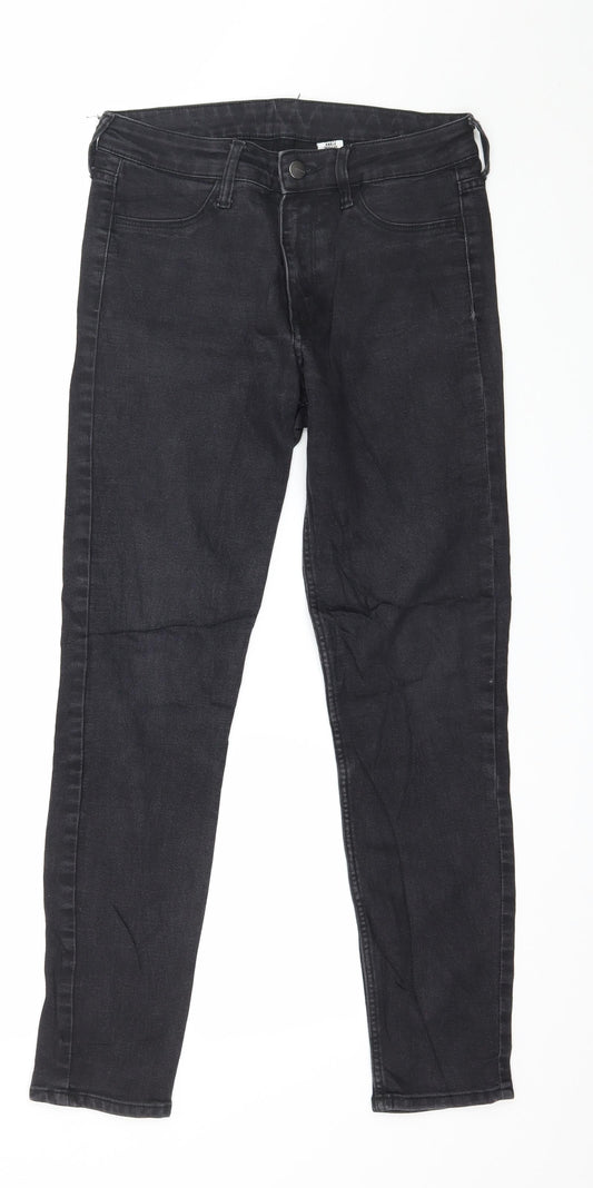 H&M Womens Black  Denim Skinny Jeans Size 27 in L28 in