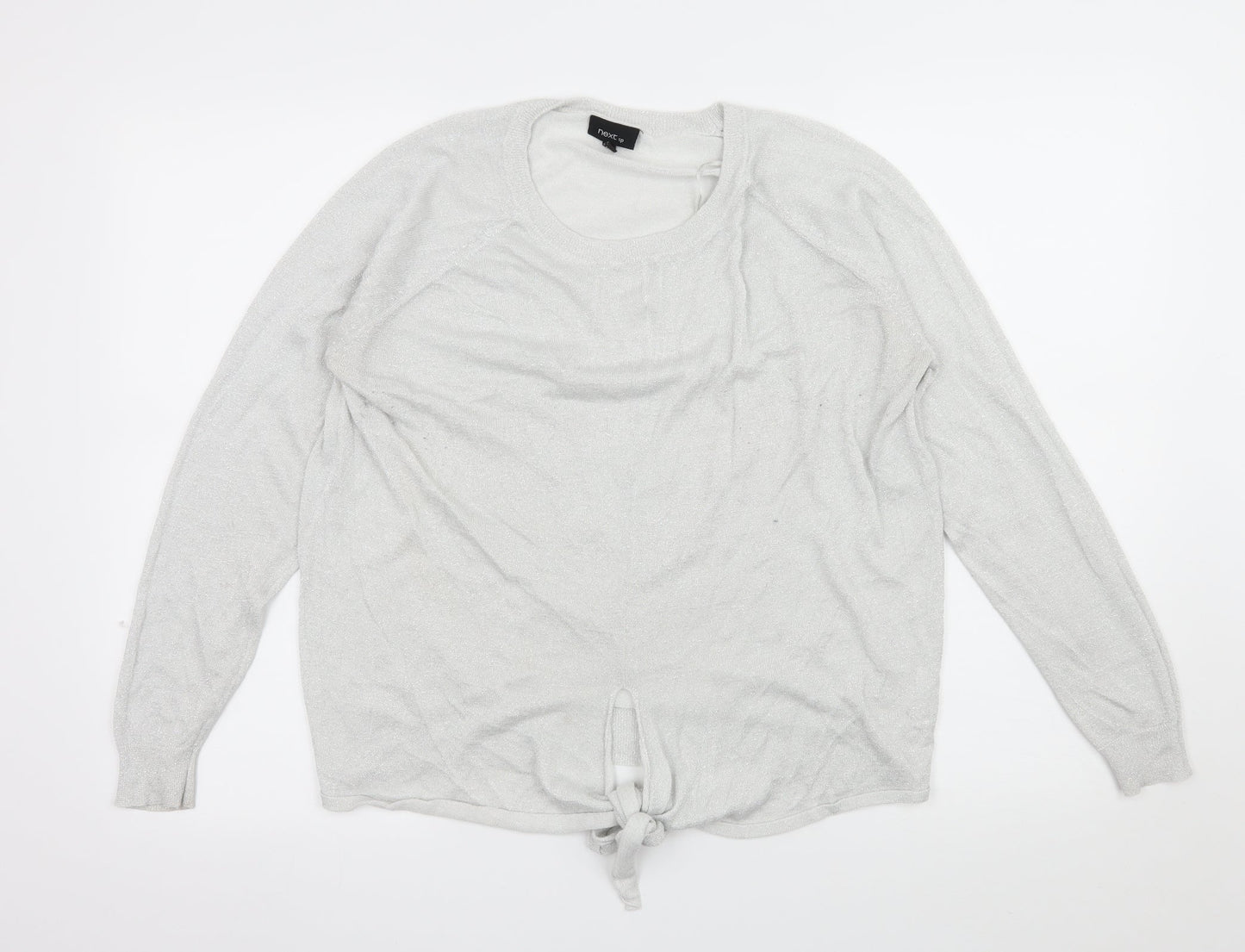 NEXT Womens Silver  Knit Pullover Jumper Size 16