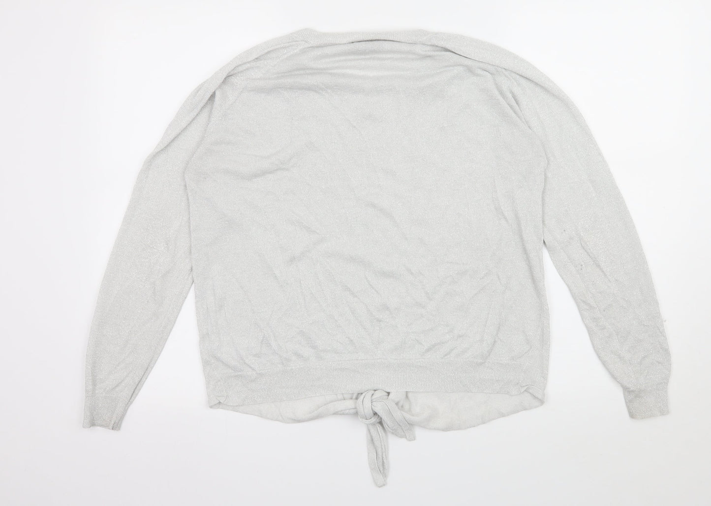 NEXT Womens Silver  Knit Pullover Jumper Size 16