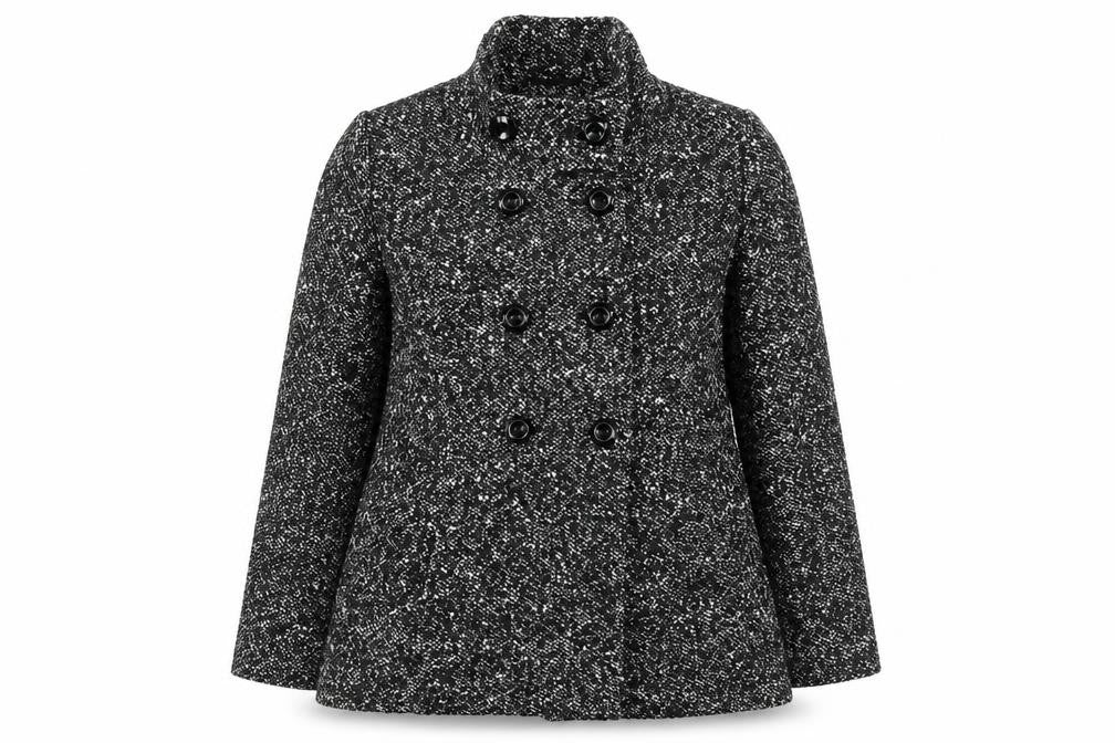 Lakeland Womens Black   Pea Coat Coat Size 14