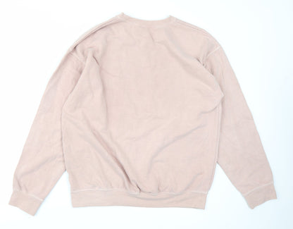 Back view of AsYou women’s pink pullover sweatshirt, size S