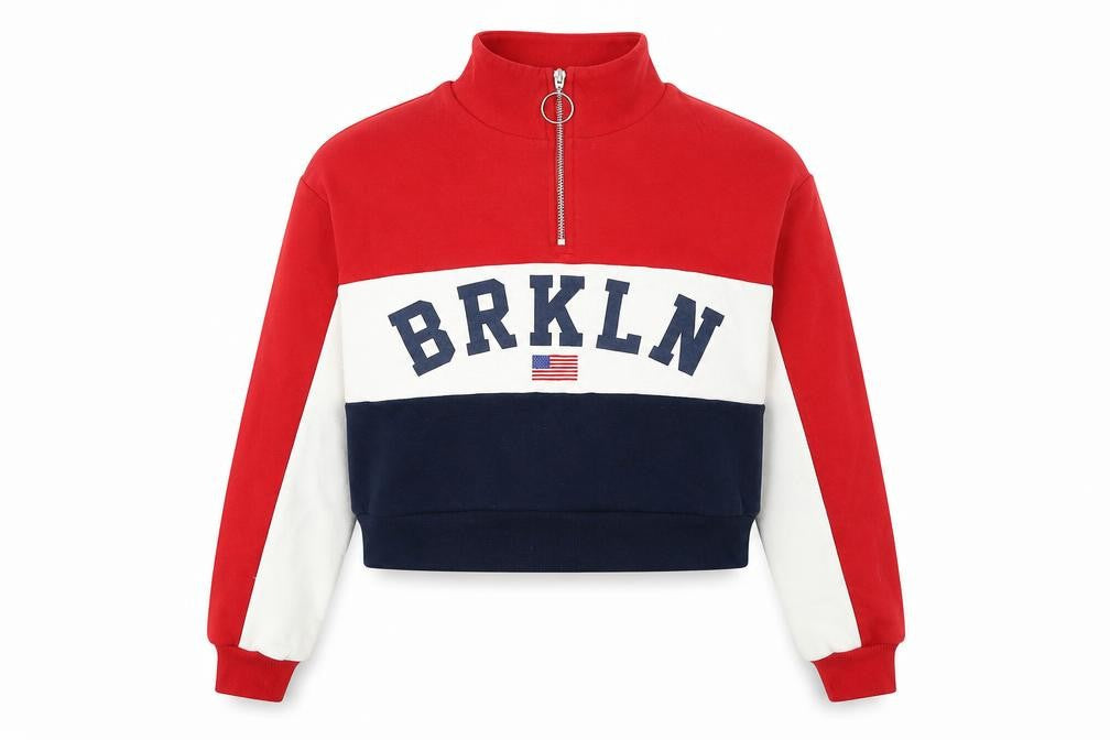 Divided Womens Red Colourblock  Pullover Sweatshirt Size S