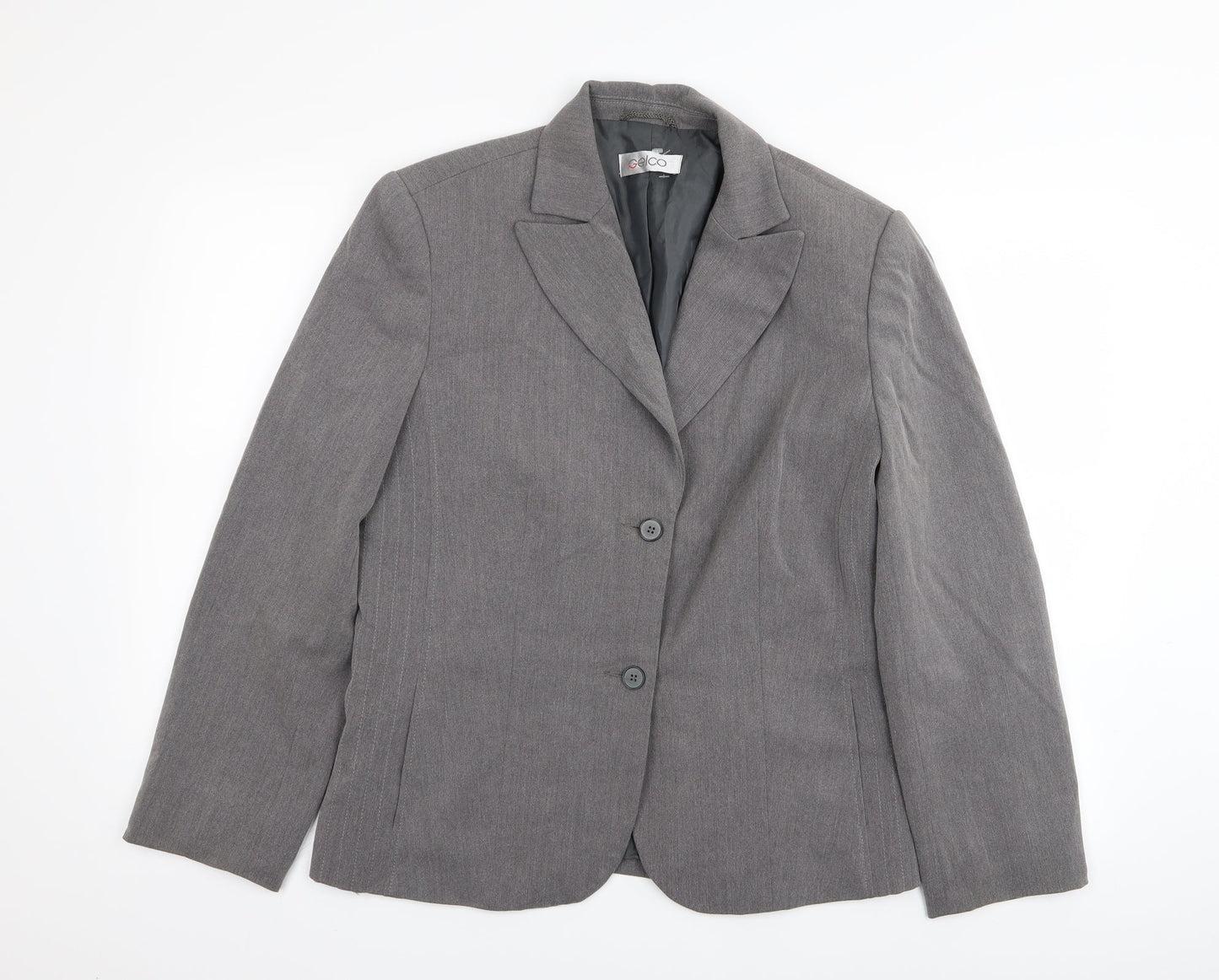 Gelco Womens Grey   Jacket Blazer Size 14